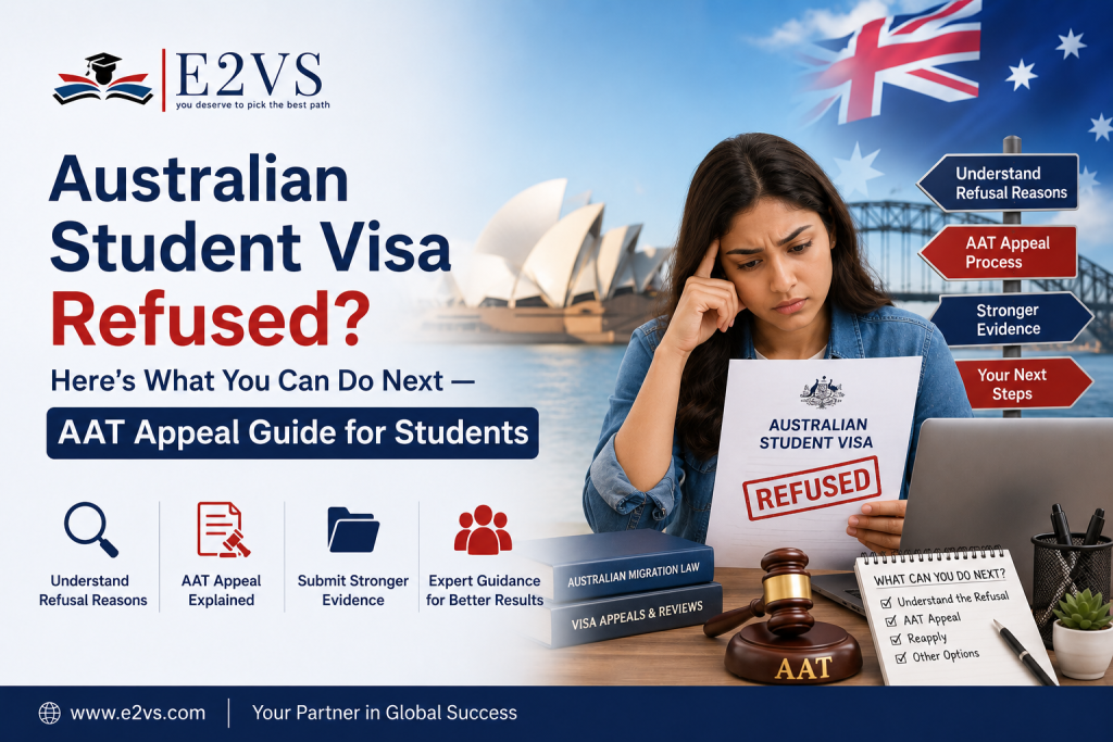 Australian student visa refused? Learn your options through the AAT appeal process, visa review steps, and expert guidance for students.